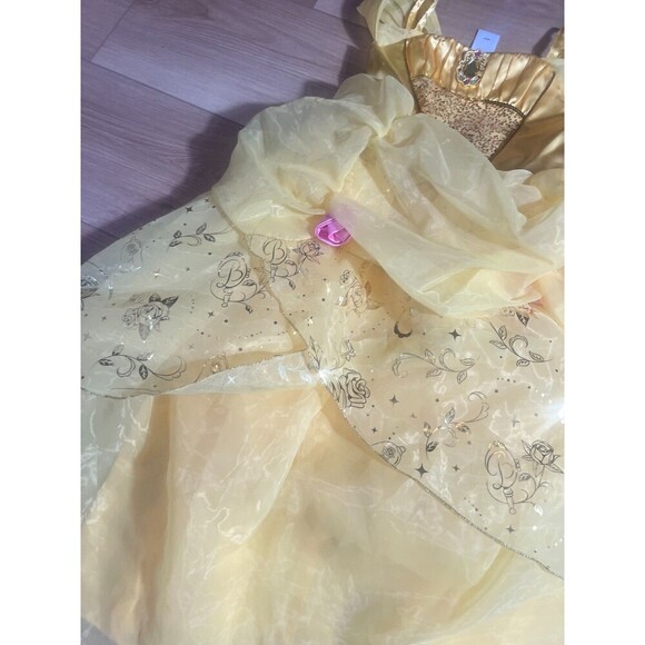 Authentic Disney Store Belle Costume 9/10 Girl Beauty and the Beast - Picture 2 of 8